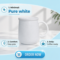 Mug à café en céramique personnalisé de 400 ml avec motif de bonbons, tasse en porcelaine blanche pour le petit-déjeuner, le thé, le lait, usage quotidien, maison, bureau, cadeau