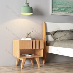 Juegos de muebles de dormitorio para apartamento NOVA Resort, cama King Size, camas dobles de estilo escandinavo, marco de cama con plataforma de madera maciza de roble - Product Image 4