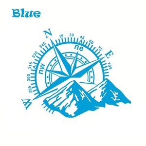 Autocollant en vinyle imperméable pour capot de voiture, 60 cm * 50 cm, style montagne, navigation, boussole - Product Image 3