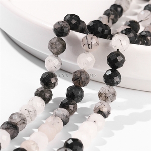 Joyería Jingde, Accesorios de Joyería con Pasador de Pelo Negro Natural de 96 Caras, Cuentas Redondas de Cristal Trenzadas al por Mayor - Product Image 3