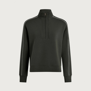 Conjunto de tenis para mujer personalizado con media cremallera, corte en A, top de golf suave de manga larga elástico de cintura alta, transpirable con estampado frontal en la cintura - Product Image 2