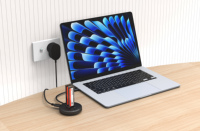 Docking Station Mini NVMe/AHCI M.2 SSD 2 Bay Tanpa Alat, Kloning Duplikator USB 3.2 Gen2x2 20Gbps untuk Solid State Drive