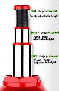 Araba bakımı için düşük profilli <span class=keywords><strong>12ton</strong></span> çift <span class=keywords><strong>Ram</strong></span> kaynaklı hidrolik şişe krikosu - Product Image 4
