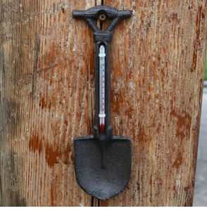 Râteau en fonte pour jardin Outils de jardinage décoration thermomètre d'extérieur rustique montage mural pour pièces décoratives de jardin Vente en gros - Product Image 3