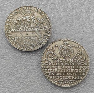 Polonia: Monete Commemorative in Stile Antico Talar THORVNIA (Torun) ANNO <span class=keywords><strong>MDC</strong></span> XXIV, Regali, Decorazioni per la Casa - Product Image 1