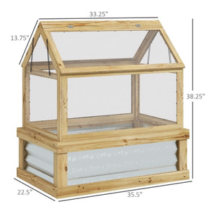 Serre de jardin Db Flower Bed, profondeur 22,5 pouces, structure en bois, style classique, entretien du jardin extérieur - Product Image 1