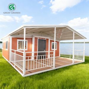 Terrasse extérieure spacieuse extensible, <span class=keywords><strong>maison</strong></span> préfabriquée modulaire en acier de 20 pieds, structure portable, conteneur pour cabine, bureau, logement - Product Image 1
