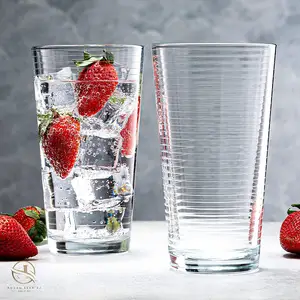 แว่นตาดื่มน้ำแบบทนทานทำจากยางฐานหนัก,แว่นตาคูลเลอร์แก้วใสขนาด17ออนซ์และ8แก้วหิน
