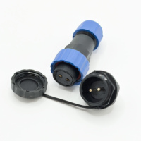 Connecteurs de câble d'alimentation LED PA66 mâles et femelles SD20 SP20 10A IP68 personnalisés inversés étanches 1-14 en ligne pour aviation