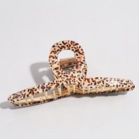 Grandes pinces à cheveux en métal coréennes-japonaises, imprimé léopard, accessoires pour cheveux pour l'été, accessoires pour cheveux en métal élégants