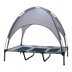 USMILEPET Factory Direct Oxford Cloth Elevated <strong>Dog</strong> Bed with Canopy Portable <strong>Camping</strong> <strong>Dog</strong> Cot with Removable Shade Tent for <strong>Dogs</strong> - Product Image 1