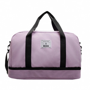 Sac de sport et de yoga grande capacité pour femmes, style coréen, avec séparation sec/humide, sac de voyage portable, sac de rangement pour bagages à main - Product Image 4