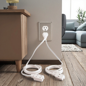 Cables de Extensión Eléctricos de PVC XLPE para el Hogar, Cable de Extensión de Alimentación de Doble Extremo <span class=keywords><strong>SPT</strong></span> Blanco - Product Image 4