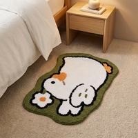 Tapis de bain moelleux et épais en microfibre tuftée, antidérapant, lavable en machine, vente en gros