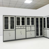 Archivador de Acero para Oficina con Puerta Corredera, Estantes Ajustables en Altura, Gabinete con Cerradura para Documentos