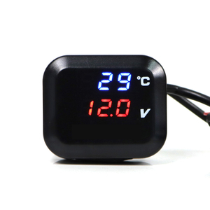 Bộ Sạc USB + Đồng Hồ Đo Nhiệt Độ Nước + Vôn Kế Nhiệt Kế Kỹ Thuật Số Đồng Hồ Đo Nhiệt Độ LED Chống Nước Thông Dụng Cho Xe Máy - Product Image 2