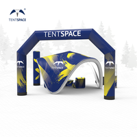 Tente de chapiteau d'exposition de gazebo gonflable d'auvent de vague en forme de V durable de marque personnalisée pour l'événement de la publicité expédition de mer incluse