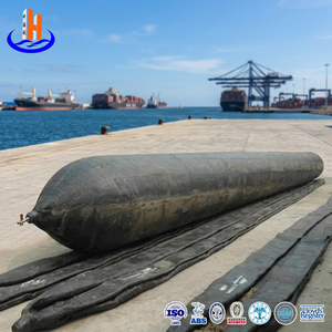 Airbag gonflable en caoutchouc marin pour le lancement de navires, usage en rampe de mise à l'eau, haute résistance, couleur noire - Product Image 1