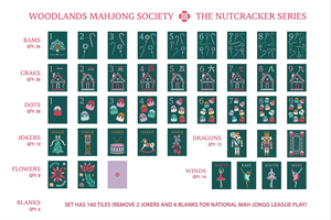 Juego de Mahjong Plegable de Lujo, Portátil, con Fichas Acrílicas, Serie Nutcracker, Diseño Woodlands Mahjong Society, Duradero, para Casino/Fiestas - Product Image 3