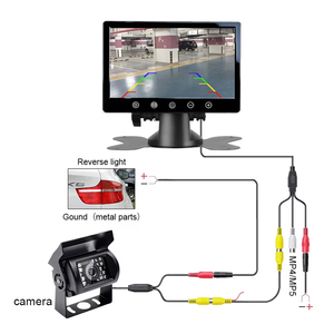 Moniteur de voiture tactile HD 7 pouces avec entrée <span class=keywords><strong>vidéo</strong></span> 2 canaux pour caméra de recul, lecteur MP5 et moniteur TFT LCD d'appui-tête pour vidéosurveillance - Product Image 3