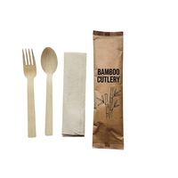 Couverts en bambou Qualité Durable 170 Couverts 100% Bambou Matériel Cuillère Couteau Fourchettes