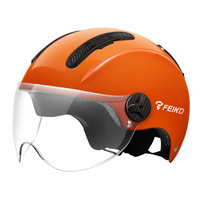 Casque de moto demi-face à double visière, chaud pour l'hiver, en ABS, avec cache-cou, nouvelle norme nationale, accessoire toutes saisons
