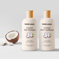 2025 Marque privée personnalisée Ensembles de soins capillaires hydratants naturels Shampooing et après-shampooing à l'huile de noix de coco Produits Kit de soins capillaires