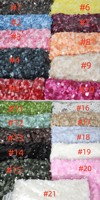 Tissu en tulle à paillettes multicolores à grandes pétales, broderie tissée en maille 100% polyester extensible pour robe de soirée et robe de mariée