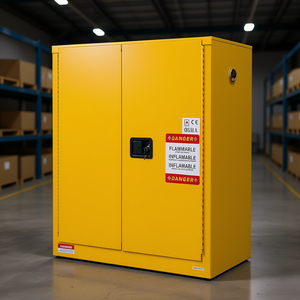 Armadio Giallo per Stoccaggio Materiali Infiammabili 43,0 X 18,1 X 46,4 Pollici, Armadio di Sicurezza Industriale e Commerciale - Product Image 2