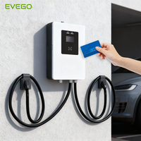 EVEGO OCPP 2.0.1 DC 40kW Chargeur de Véhicules Électriques CCS2/GB/T Mural IP55 Station de Recharge Rapide Nouveau Écran Tactile 7 Pouces Compteur Intelligent