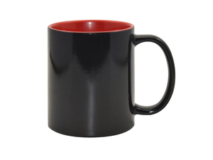 <span class=keywords><strong>Taza</strong></span> de Cerámica Negra de 11 oz que Cambia de Color, <span class=keywords><strong>con</strong></span> Interior Rojo, para Sublimación, <span class=keywords><strong>con</strong></span> Logotipo Personalizado, para Café, Té, Leche, <span class=keywords><strong>Taza</strong></span> de Viaje, Venta al Por Mayor PYD Life - Product Image 1