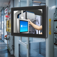 Écran LCD tactile capacitif de 12,1 pouces, moniteur portable industriel, interface USB, cadre en aluminium avec indice de protection IP65 pour une utilisation en extérieur