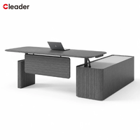 Bureau de direction élévateur LINAK stable, minimaliste, avec grande capacité de rangement, pour ordinateur, mobilier de direction