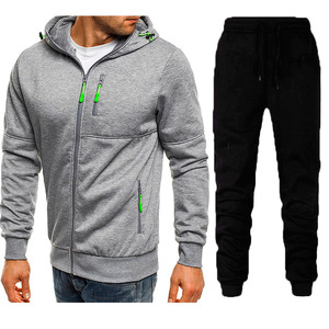 <span class=keywords><strong>Conjunto</strong></span> Casual PASUXI para Hombre, Primavera y Otoño, Estilo Urbano Juvenil, Sudadera con Capucha y Cremallera, <span class=keywords><strong>Conjunto</strong></span> Deportivo - Product Image 6