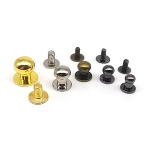 Твердая латунная медная круглая шаровая Головка, кожаная сумка для рукоделия, кошелек, ремень с винтовой задней частью, заклепка для ногтей - Product Image 3