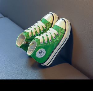 Nouvelles baskets unies pour filles 2025 – Chaussures en toile montantes unisexe pour enfants et garçons, style tendance - Product Image 5