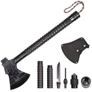 Survie en plein air bricolage voiture sauvage <span class=keywords><strong>ménage</strong></span> pliable poignée en aluminium Tomahawk hacher bois hache en acier inoxydable lame boussole - Product Image 3