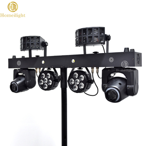 Équipement d'éclairage de scène DJ Portable 5in1 stroboscope tête mobile Par lumière DJ Disco fête <span class=keywords><strong>Laser</strong></span> lumière Gig Bar avec support - Product Image 1