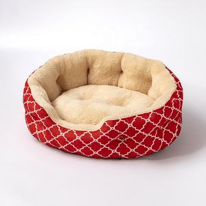 Bequemes und tragbares Katzen hund Schlaf Samt Leinen Stoff Haustier bett Wasserdichtes Oxford Soft Durable Washable Welpen bett - Product Image 6