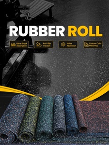 Rouleaux de revêtement de sol en caoutchouc antidérapant pour salle de sport, de 3 à 12mm d'<span class=keywords><strong>épais</strong></span>seur, <span class=keywords><strong>tapis</strong></span> de fitness en rouleau de caoutchouc - Product Image 3