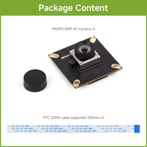 โมดูลกล้อง Waveshare IMX415 8MP MIPI ออโต้โฟกัส 95.5 °   D-FOV ปราศจากความผิดเพี้ยน รองรับ Raspberry Pi 5/4B/3/Zero K518 - Product Image 3