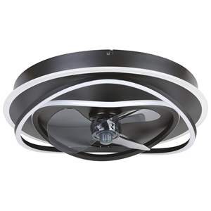 LÁMPARA DE TECHO LED NEGRA NAMORI CON VENTILADOR H. 14CM - 4X9W 2700-6500K 4X1100lm - Product Image 1