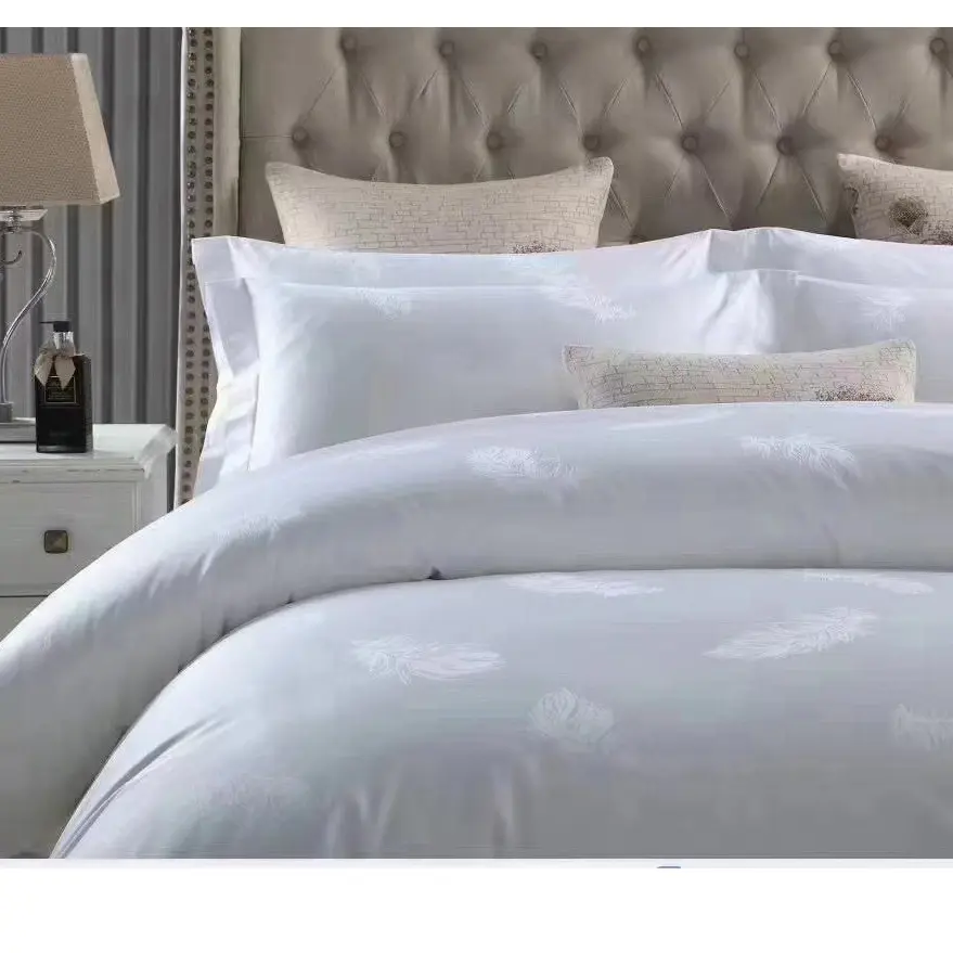 PX Hotel Bed Linen, Jacquard Egyptian Cotton Bed Linen hotel white stripe linen bedding