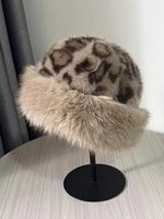 Gorro Ruso de Piel Sintética para Mujer, Extra Cálido para Invierno, con Parte Superior Redonda y Felpuda, Resistente al Viento, para Exteriores