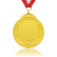Gymnastique Acier Inoxydable 3D Sublimation Award Blanc Carnaval Fiesta Or Rubans Métal Sports Personnalisé Trophées Médaille