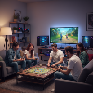 T-shirt Premium Stellar Factory Vert sur Gris pour Jouer à Plus de Jeux Ensemble - Article Promotionnel - Product Image 3