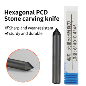 Sáu arrises PCD kim cương millng Cutter Granite cắt khắc đá cẩm thạch đá khắc bits khắc công cụ <span class=keywords><strong>CNC</strong></span> <span class=keywords><strong>Router</strong></span> End Mill - Product Image 3