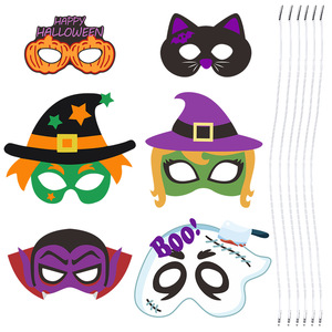 Masque <span class=keywords><strong>de</strong></span> citrouille fantôme d'Halloween en gros, accessoires <span class=keywords><strong>de</strong></span> déguisement pour fête d'enfants, fournitures <span class=keywords><strong>de</strong></span> décoration d'Halloween, masque pour les yeux en feutre - Product Image 5