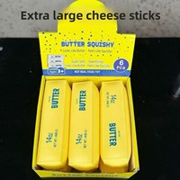 Jouet en caoutchouc souple et moelleux en forme de bâton de beurre, à pression lente, pour filles, garçons, étudiants, cadeau d'été pour fêtes