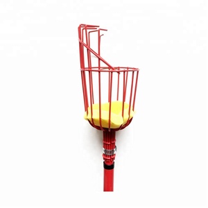 Recolector de frutas de acero A3 de venta Popular con mango de madera ajustable de 12 pies de longitud para herramientas de jardín - Product Image 1